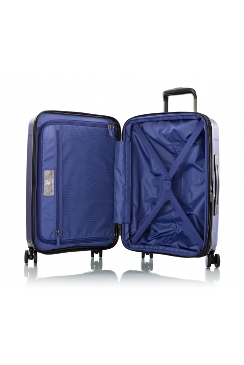 Suitcase hand luggage Heys Metallix 4 wheel 55cm expandable cobalt