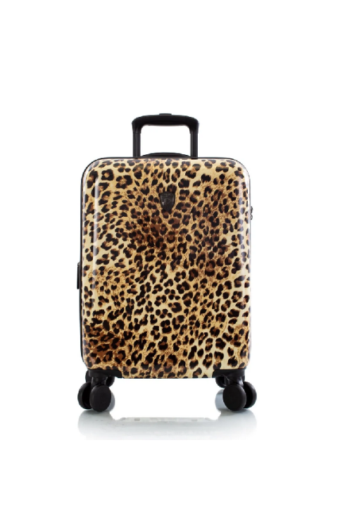 Suitcase hand luggage Heys Brown Leopard 4 wheel 53cm expandable