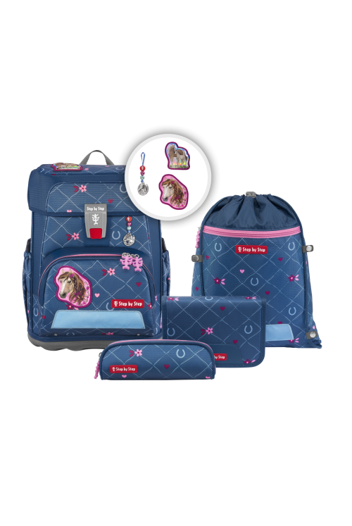 School backpack set Step by Step Cloud 5 pieces Horse Lima