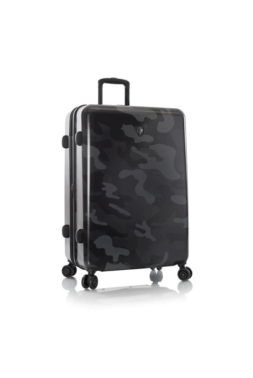 Suitcase Heys Black Camo 4 Rad Large 76cm expandable
