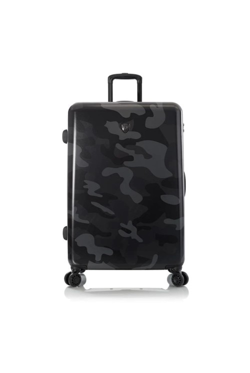 Suitcase Heys Black Camo 4 Rad Large 76cm expandable
