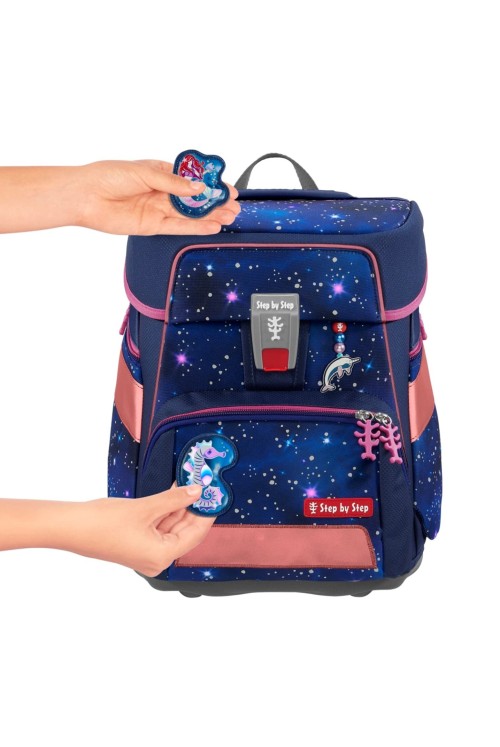 School backpack set Step by Step Space REFLECT 5 pieces Star Seahorse Zoe