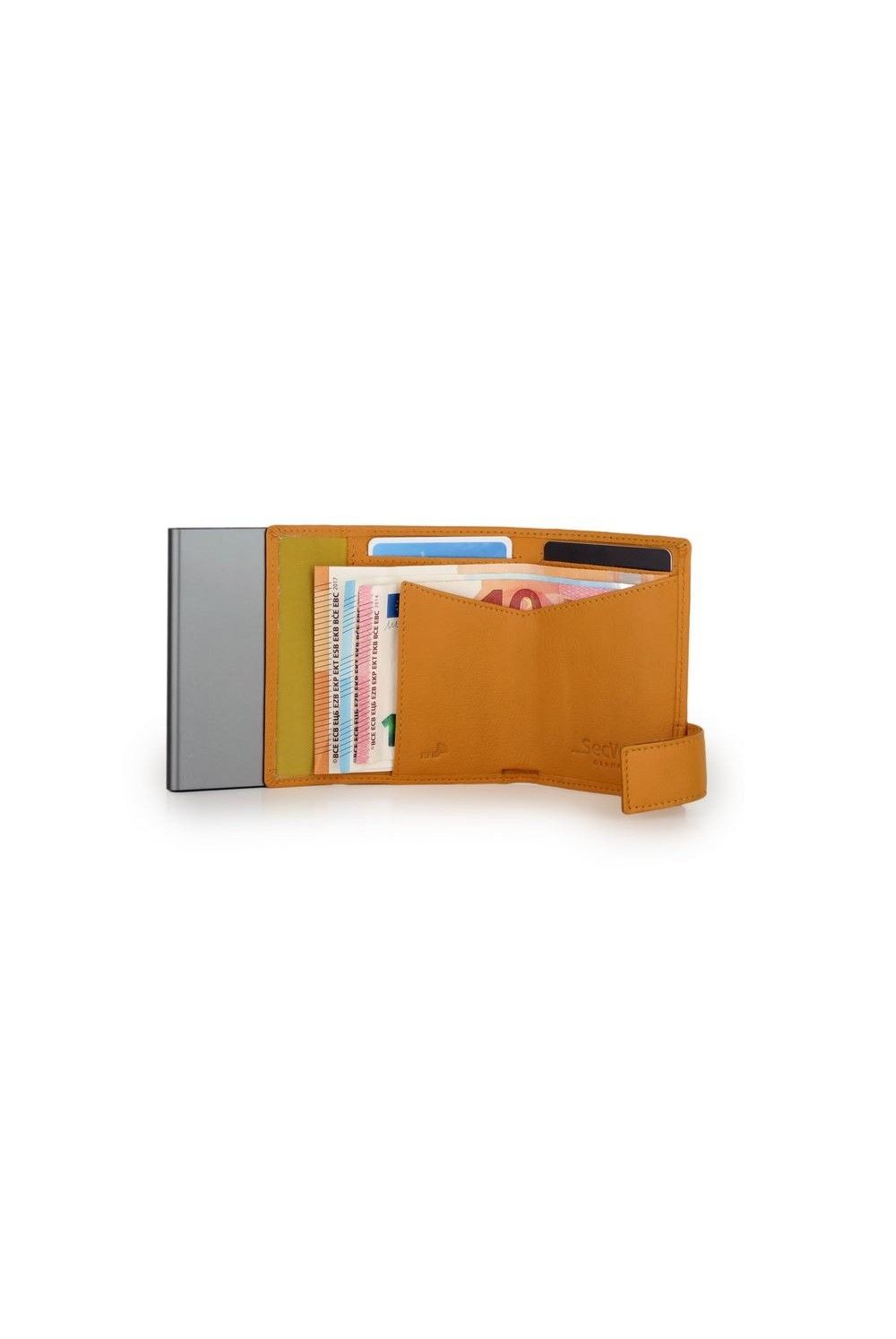 SecWal Card Case XL DK Leather yellow