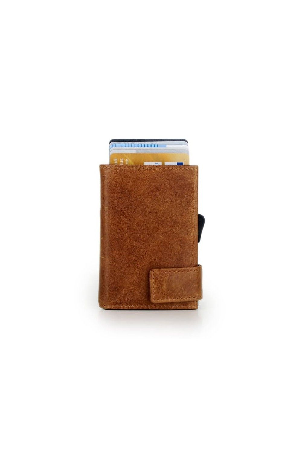 SecWal Card Case XL DK Leather Cognac