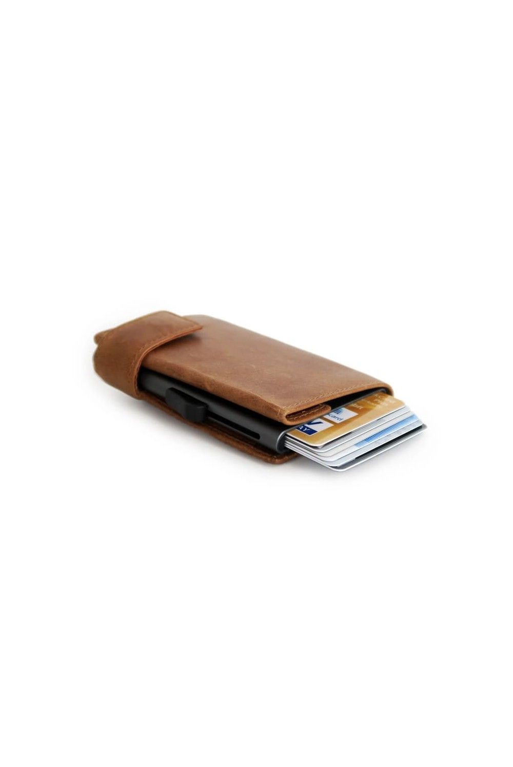 SecWal Card Case XL DK Leather Cognac