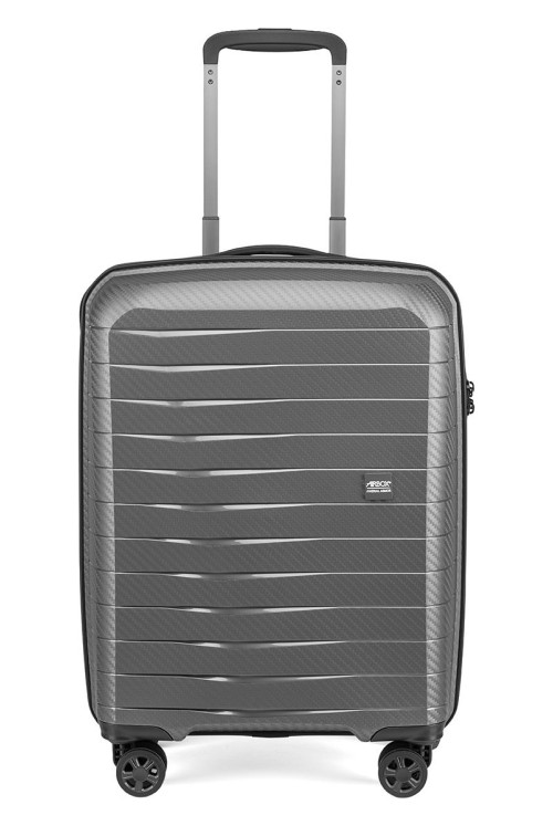 Handgepäck Koffer AIRBOX AZ18 55cm 4 Rad Metallic Grey