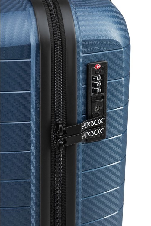 Handgepäck Koffer AIRBOX AZ18 55cm 4 Rad Metallic Navy