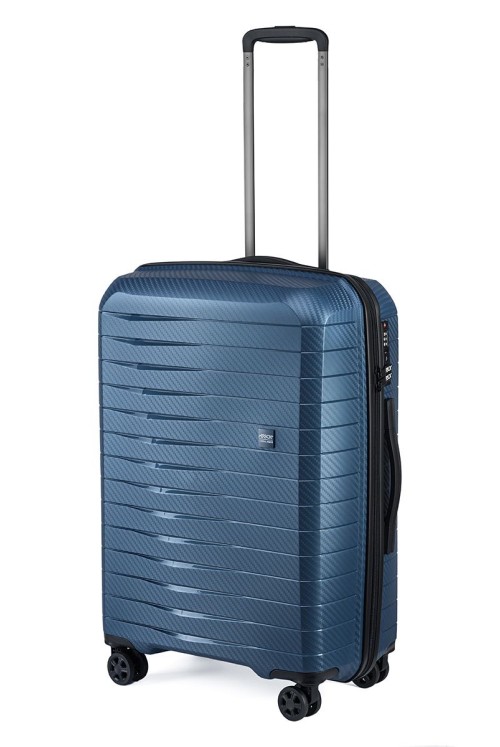 Suitcase Medium AIRBOX AZ18 66cm 4 wheels Metallic Navy