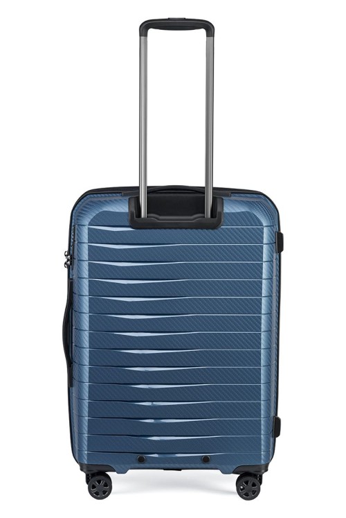 Suitcase Medium AIRBOX AZ18 66cm 4 wheels Metallic Navy