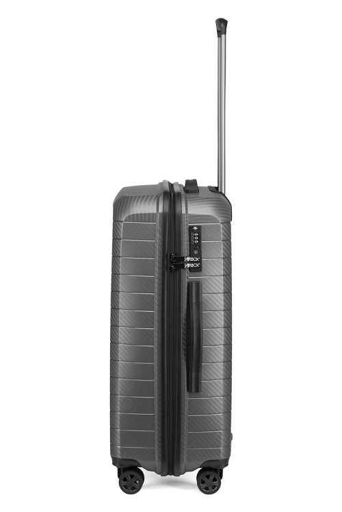 Suitcase Medium AIRBOX AZ18 66cm 4 wheels Metallic Grey