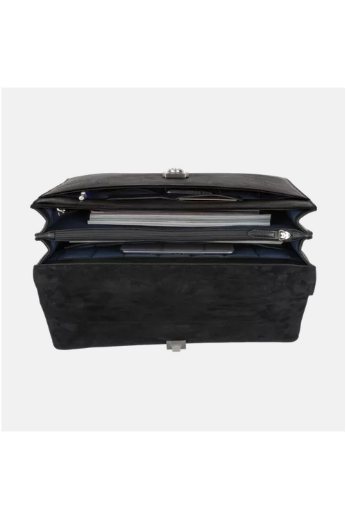 Briefcase Leonhard Heyden Bergamo 2 compartment black