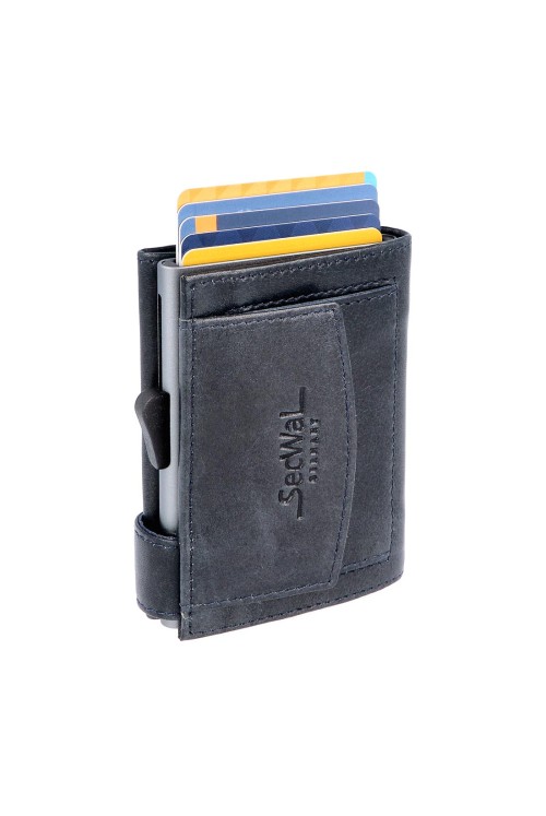 SecWal Card Case DK Leather Vintage blue