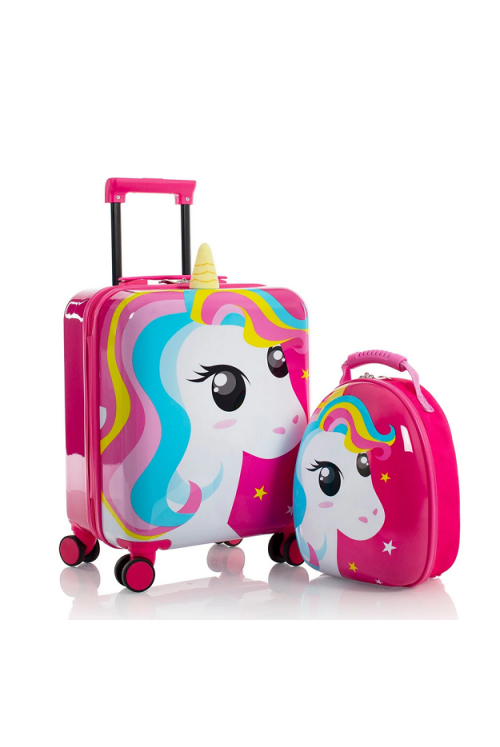Heys childrens case Unicorn suitcase and backpack 4 roles
