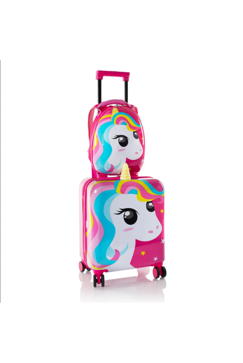 Heys childrens case Unicorn suitcase and backpack 4 roles