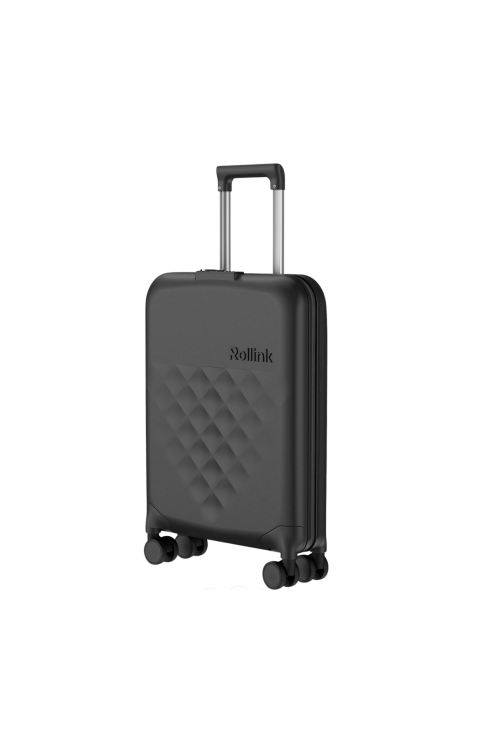 Suitcase hand luggage foldable Rollink Vega360 4 wheel 55cm black