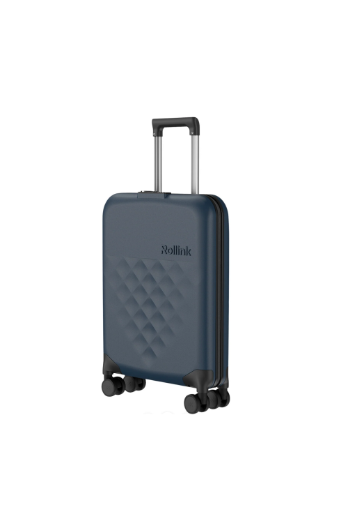 Suitcase hand luggage foldable Rollink Vega360 4 wheel 55cm atlantic blue