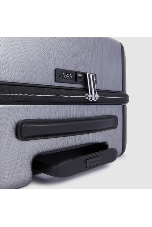 Suitcase Medium PQ-Light Piquadro 69cm 4 wheels black/grey brushed