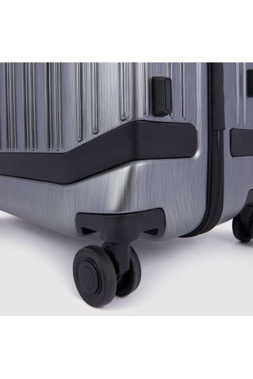 Koffer Medium PQ-Light Piquadro 69cm 4 Rad schwarz/grau meliert