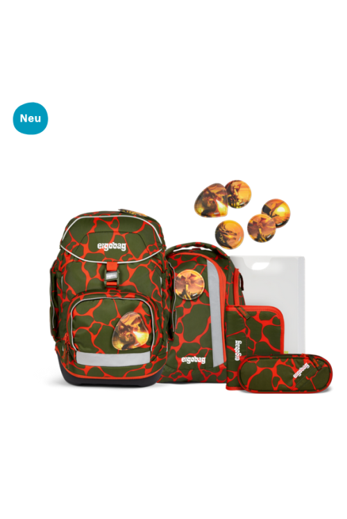 ergobag pack school backpack set 6 pieces FeuerspeiBär