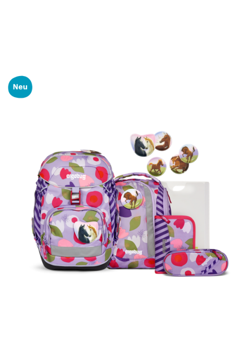 ergobag pack school backpack set 6 pieces BlütenzauBär