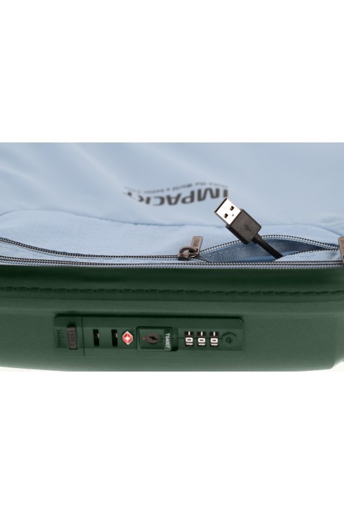 Hand luggage Impackt IP1 55x40x20 cm 4 wheels green