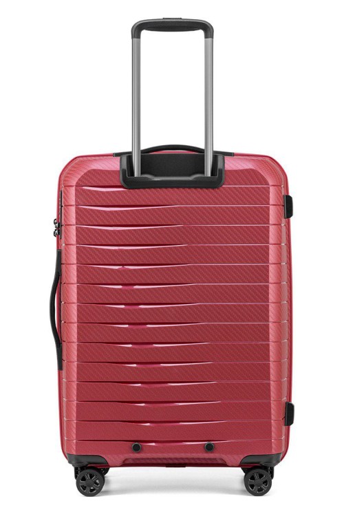 Suitcase Medium AIRBOX AZ18 66cm 4 wheels Rasperry Red