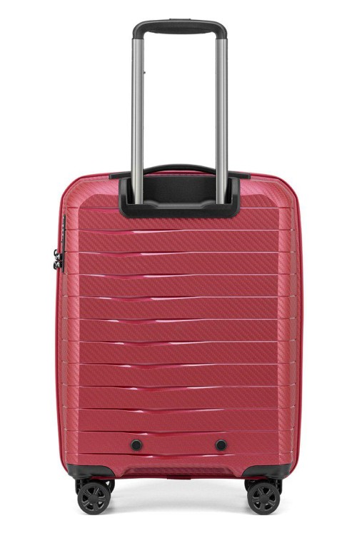 Hand luggage suitcase AIRBOX AZ18 55cm 4 wheels Rasperry Red