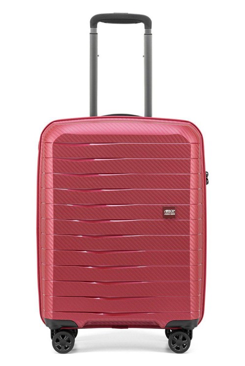 Handgepäck Koffer AIRBOX AZ18 55cm 4 Rad Rasperry Red