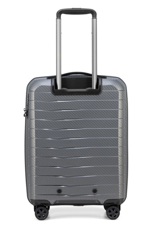 Hand luggage suitcase AIRBOX AZ18 55cm 4 wheels Carbon Grey