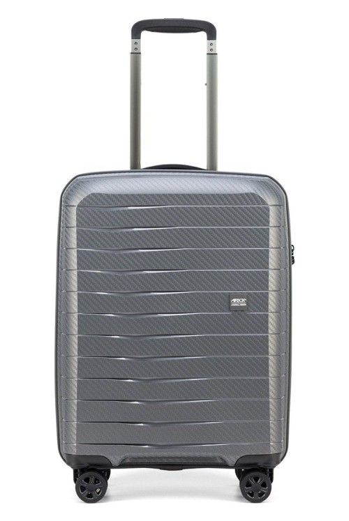 Hand luggage suitcase AIRBOX AZ18 55cm 4 wheels Carbon Grey