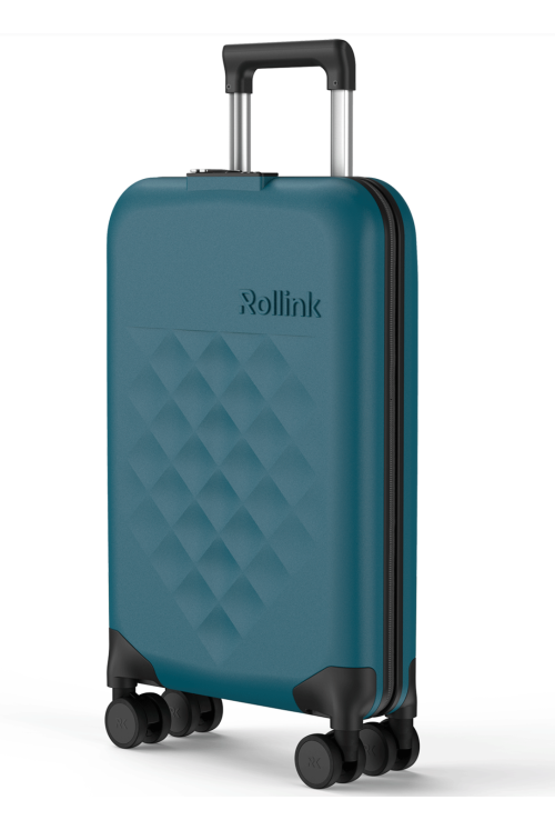 Suitcase hand luggage foldable Rollink Vega360 4 wheel 55cm Deep Lagoon