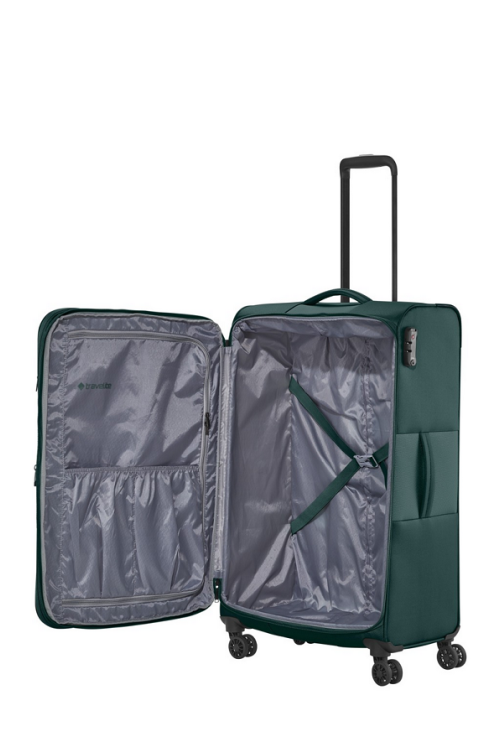 Soft luggage suitcase set Travelite Croatia 3 pieces Fir green