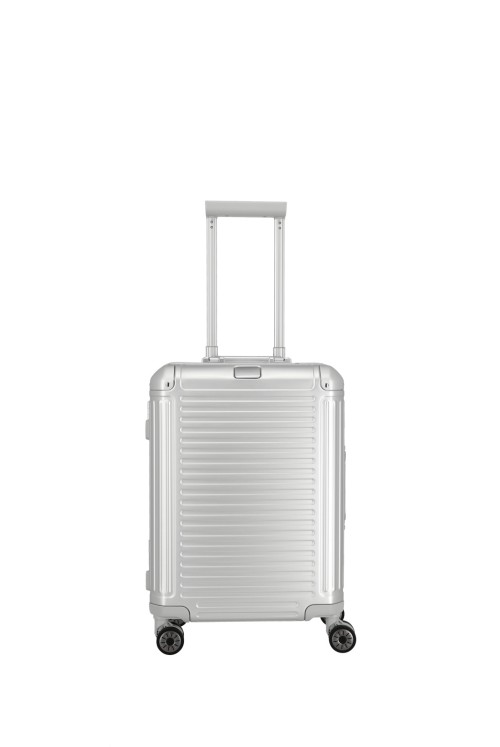 Aluminum case Travelite NEXT 55 4 wheel hand luggage, silver