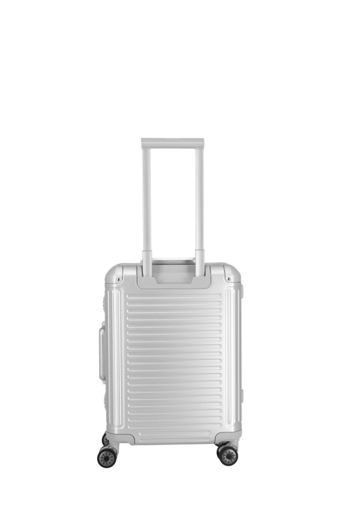 Aluminum case Travelite NEXT 55 4 wheel hand luggage, silver