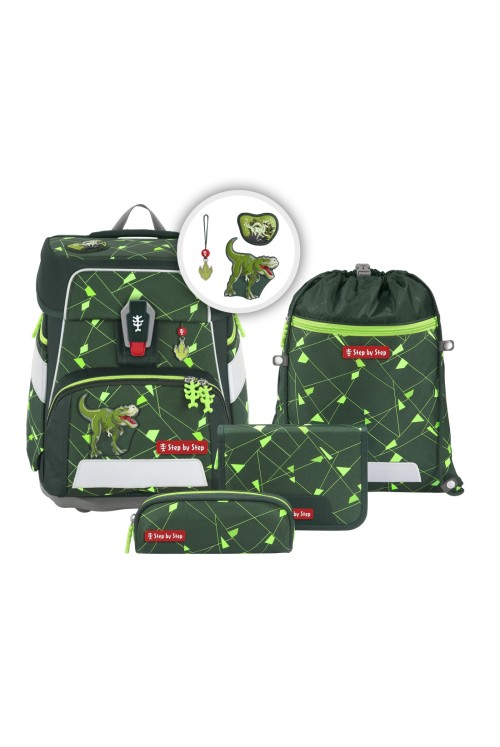 School backpack set Step by Step Space 5 pieces Dino Night Tyro