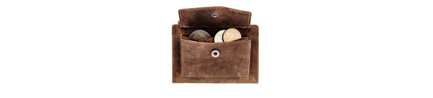 Coin compartment with push button